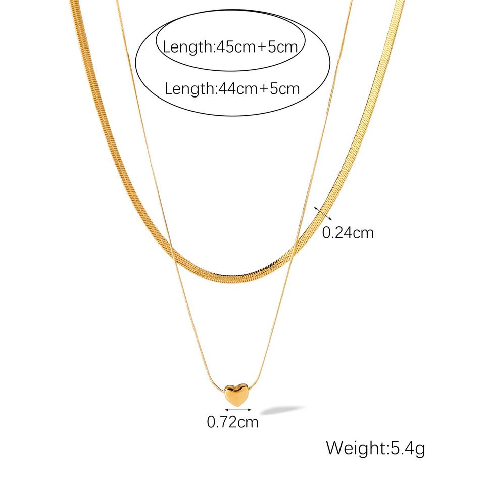 Elegance Heart Pearl Herringbone Necklace™