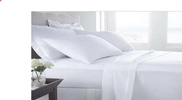 WHITESATINBED SHEETS–100%COTTON