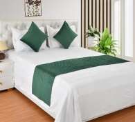 BED RUNNER VELVET QUILTED BEDSPREAD