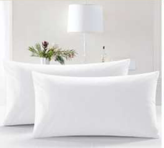 PILLOWS & CUSHION COVER ( HOTEL WHITE SATIN STRIPE & PLAIN)